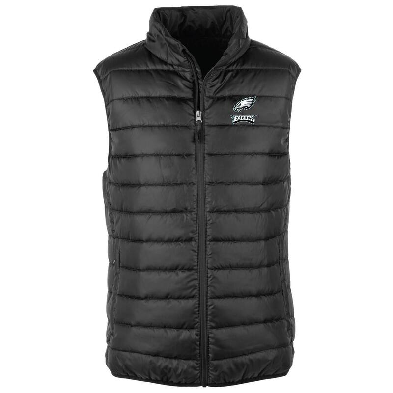 ダンブルック レディース アウター 上衣・上衣 より良い Men\u0027s Dunbrooke Black Philadelphia Eagles Alberta Full-Zipuffer Vest Eag Black 黒いこと