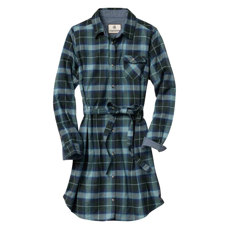 レジェンダリーホワイトテイルズ レディース トップス ワンピース ボタンダウン Women's Legendary Whitetails Plaid Flannel Button Down Dress Rainy Day Plaid チェック｜ReVida 店