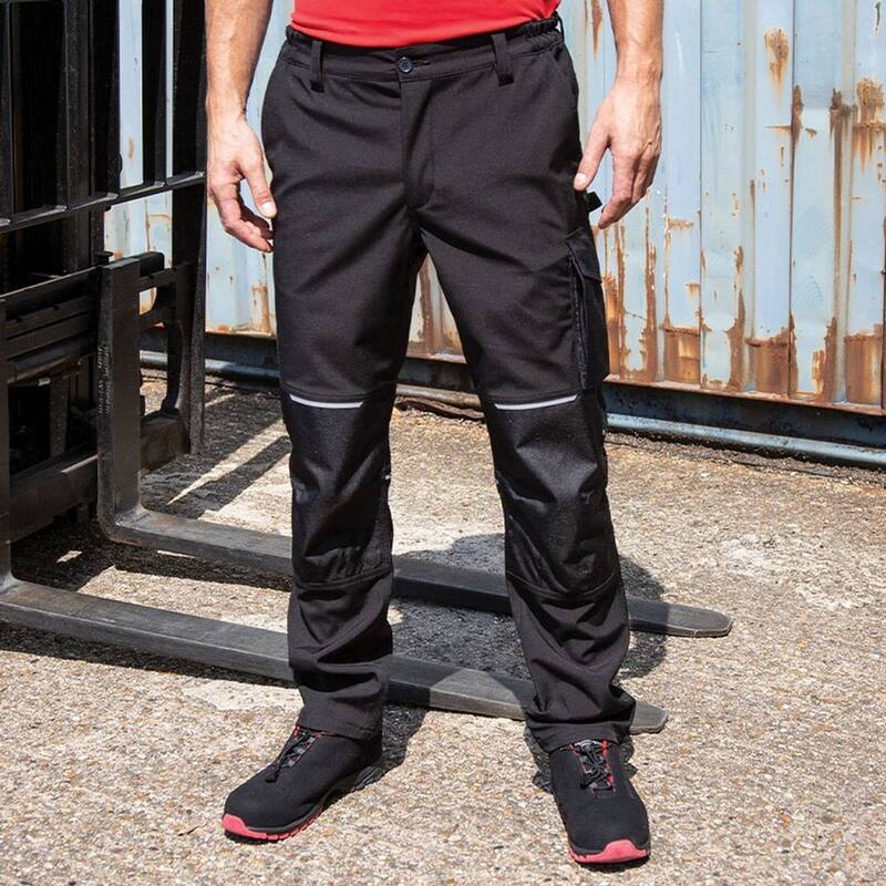 リザルト レディース ボトムス カジュアルパンツ Result Mens Work-guard Slim Softshell Work Trouser Black ブラック|ReVida 店