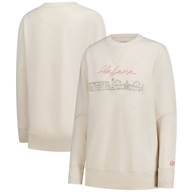 想い浮かべる一 レディース トップス プルオーバー ヴィンテージ 流汗 フリース Image One Women\u0027s Naturalabama Crimson Tide Campus Vintage Wash Fleece Sweatshirt Ala Beige ベージュ