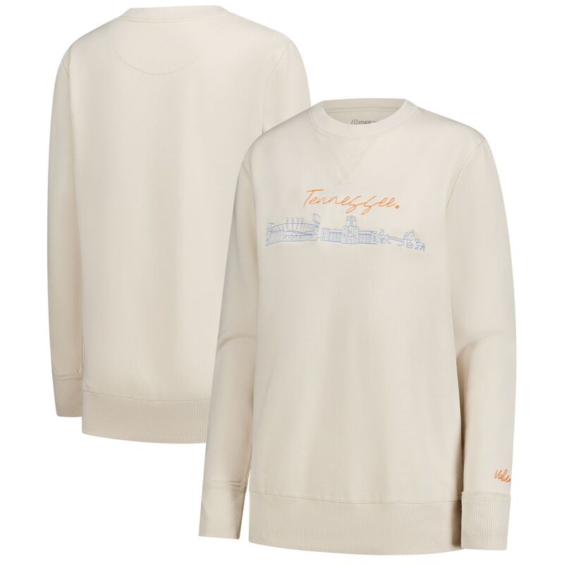 想い浮かべる一 レディース トップス プルオーバー ヴィンテージ 流汗 フリース Image One Women\u0027s Natural Tennessee Volunteers Campus Vintage Wash Fleece Sweatshirten Beige ベージュ