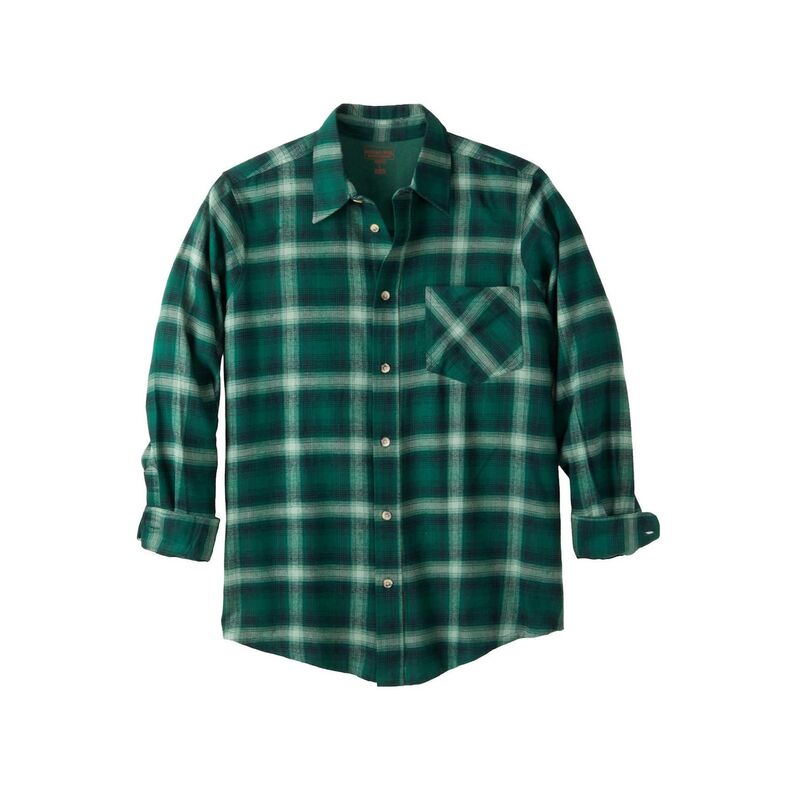ボルダー小川 レディース トップス プルオーバー トール Boulder Creek by KingSize Men\u0027s Big \u0026 Tall Flannel Shirt Hunter Plaid 照合のしるし