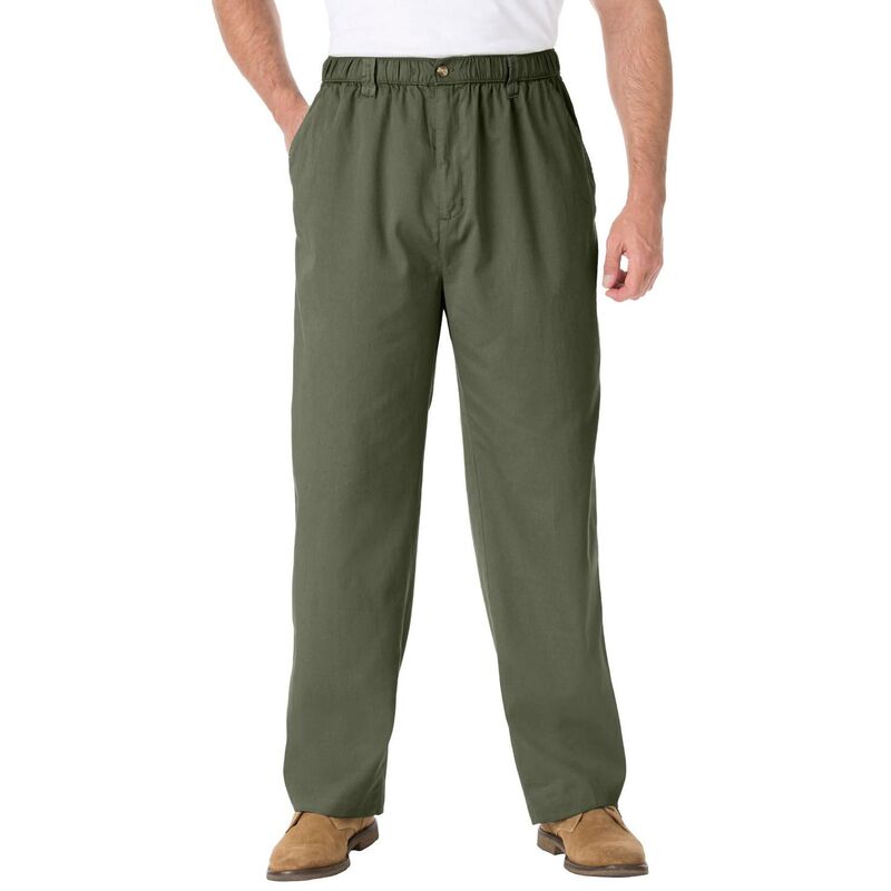 キングサイズ レディース ボトムス カジュアルパンツ トール KingSize Men's Big & Tall Knockarounds Full-Elastic Waist Pants Olive オリーブ｜ReVida 店