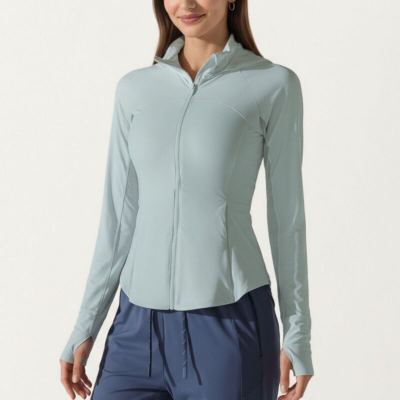 アンナカシ レディース トップス プルオーバー ハイネック 上衣 Anna-Kaci Womens\u0027s Full Zip Long Sleeve Active Jacket with Fitted Silhouette and High Neck Green 緑であること