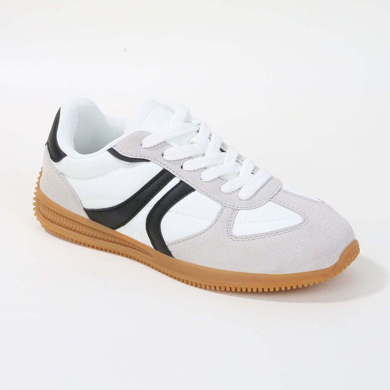 赤ちょうちんネス レディース シューズ スニーカー BERNESS Lorna Stripe Retro Sneakers White 白いこと