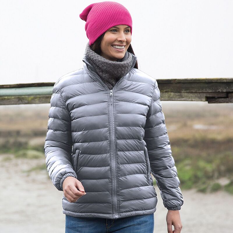 リザルト レディース アウター 上衣・上衣 Result Ladies/Womens Ice Bird Padded Jacket (Waterepellent \u0026 Windproof) Frost Gray 薄墨色