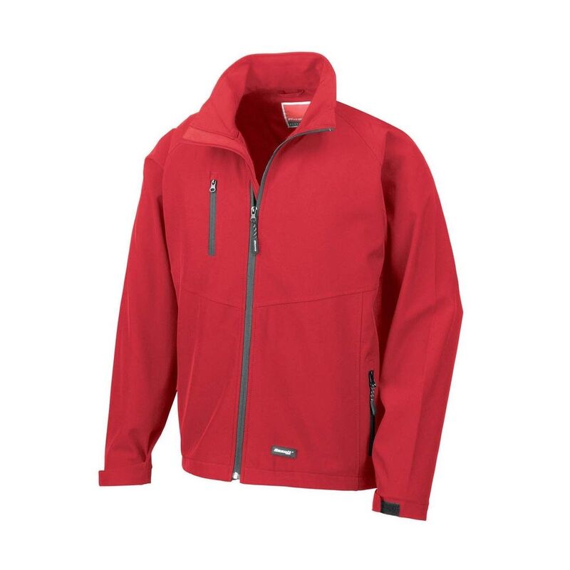 リザルト レディース アウター 上衣・上衣 Result Mens 2 Layer Base Softshell Breathable Wind Resistant Jacket Red 赤いこと