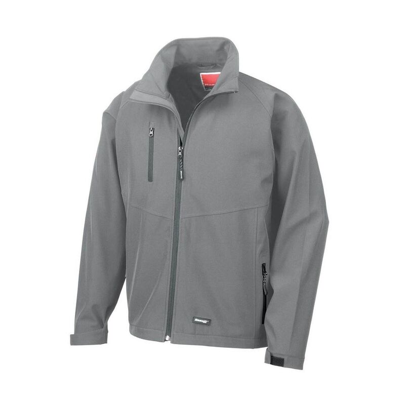 リザルト レディース アウター 上衣・上衣 Result Mens 2 Layer Base Softshell Breathable Wind Resistant Jacket Silver Grey 薄墨色
