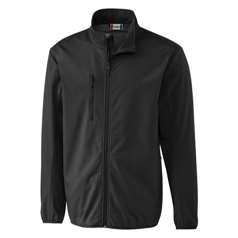 細流 レディース アウター 上衣・上衣 Clique Trail Stretch Softshell Full Zip Mens Jacket Black 黒いこと