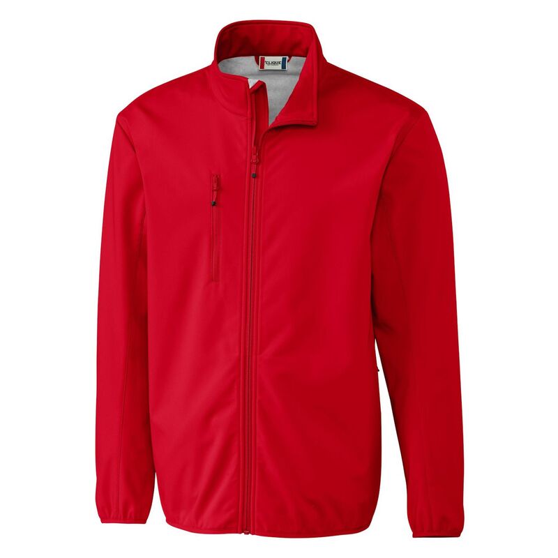 細流 レディース アウター 上衣・上衣 Clique Trail Stretch Softshell Full Zip Mens Jacket Red 赤いこと