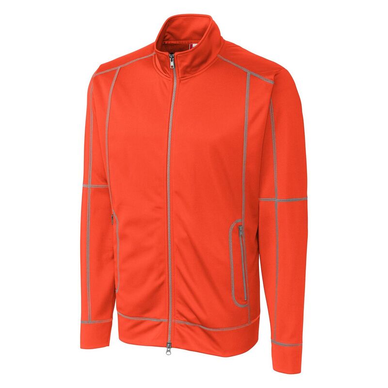 細流 レディース アウター 上衣・上衣 編み物 Clique Helsa Mens Full Zip Knit Jacket Blood Orange オレンジ色