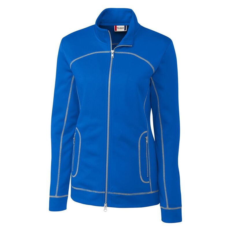 細流 レディース アウター 上衣・上衣 編み物 Clique Helsa Womens Full Zip Knit Jacket Royal Blue 青色