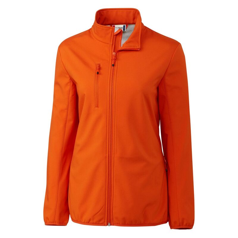 細流 レディース アウター 上衣・上衣 Clique Trail Stretch Softshell Full Zip Womens Jacket Blood Orange オレンジ色