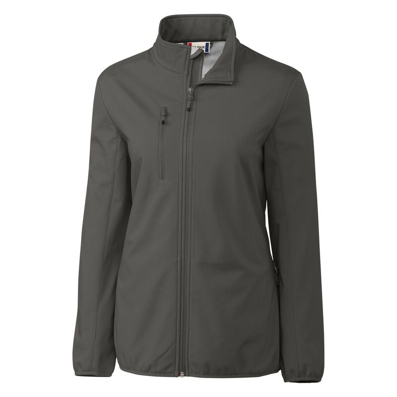 細流 レディース アウター 上衣・上衣 Clique Trail Stretch Softshell Full Zip Womens Jacket Pure Slate スレート