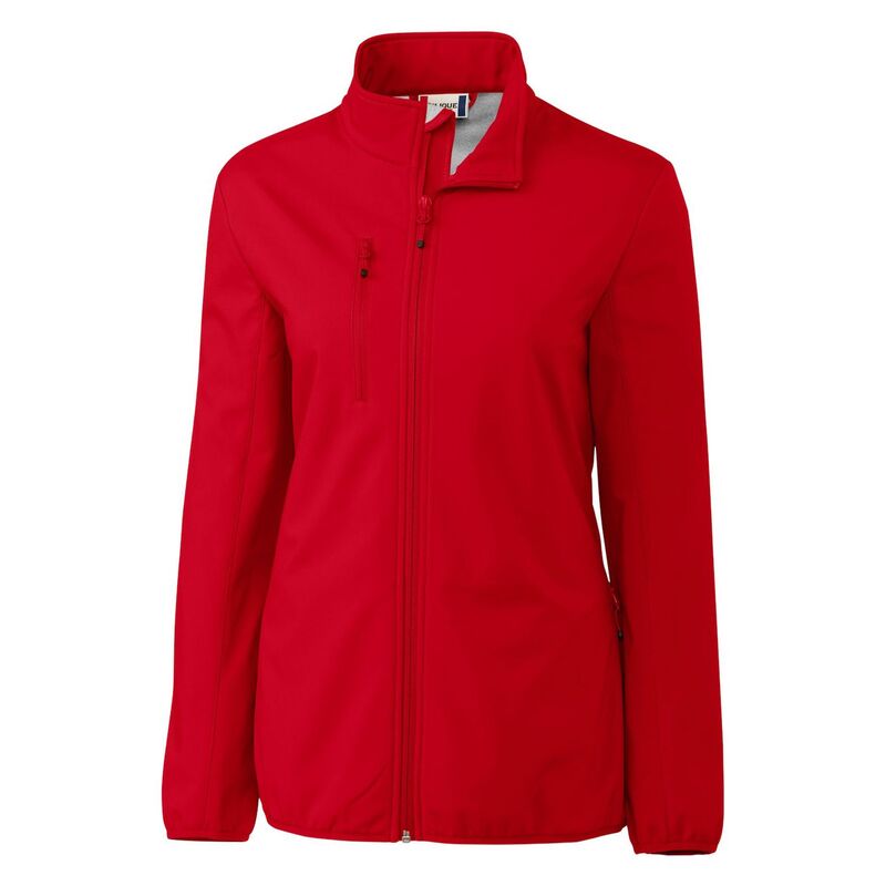 細流 レディース アウター 上衣・上衣 Clique Trail Stretch Softshell Full Zip Womens Jacket Red 赤いこと