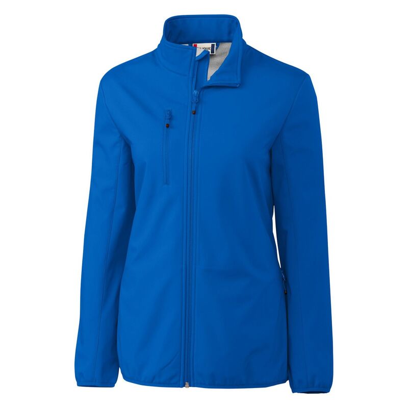 細流 レディース アウター 上衣・上衣 Clique Trail Stretch Softshell Full Zip Womens Jacket Royal Blue 青色