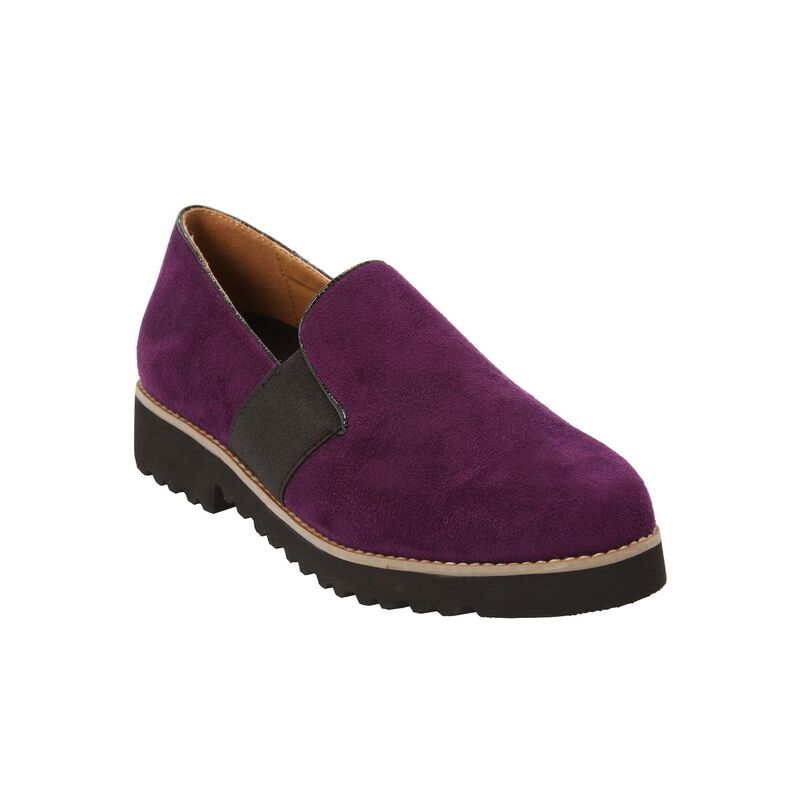 コンフォートビュー レディース シューズ サンダル Comfortviewomen\u0027s The Taren Slip On Flat Dark Berry