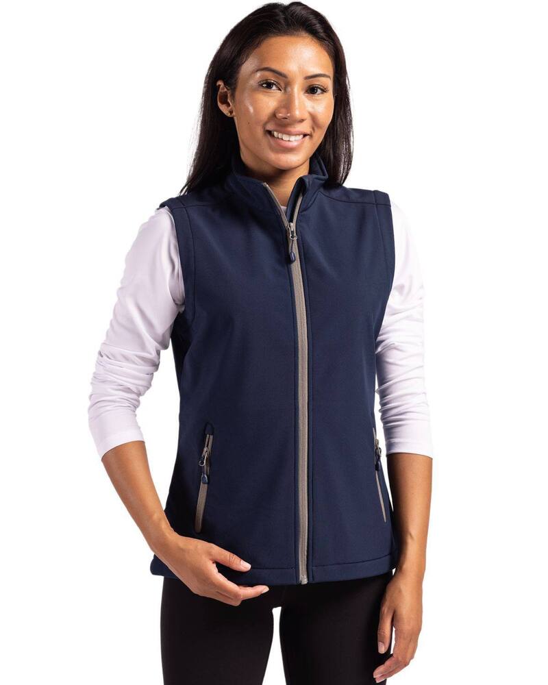細流 レディース アウター 上衣・上衣 より良い Clique Tempo Stretch Full Zip Womensoftshell Vest Dark Navy Pure Slate スレート