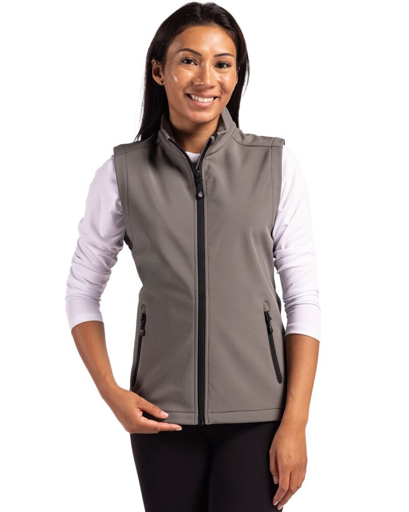 細流 レディース アウター 上衣・上衣 より良い Clique Tempo Stretch Full Zip Womensoftshell Vest Pure Slate Black 黒いこと