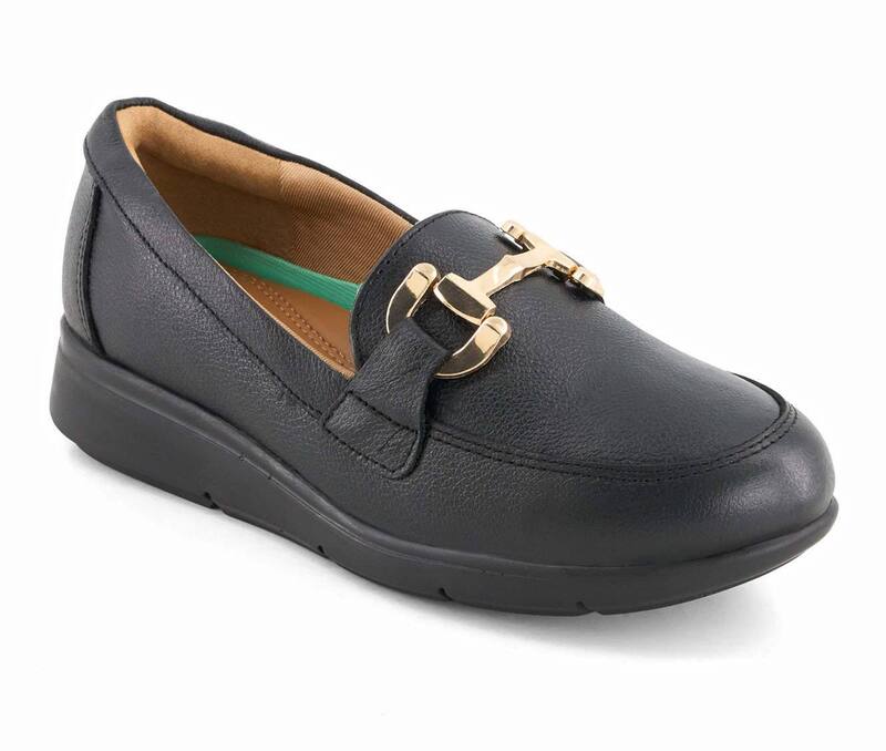アンドレア レディース シューズ スリッポン・ローファー なめし革 Andrea Women\u0027s Exclusive comfort Leather Loafers 90570 Black 黒いこと