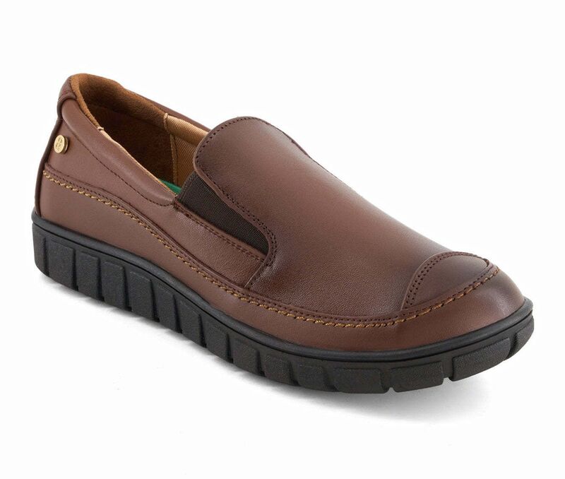 アンドレア レディース シューズ スリッポン・ローファー なめし革 Andrea Women\u0027s Comfort Leather Loafers 90582 Brown 赤銅色
