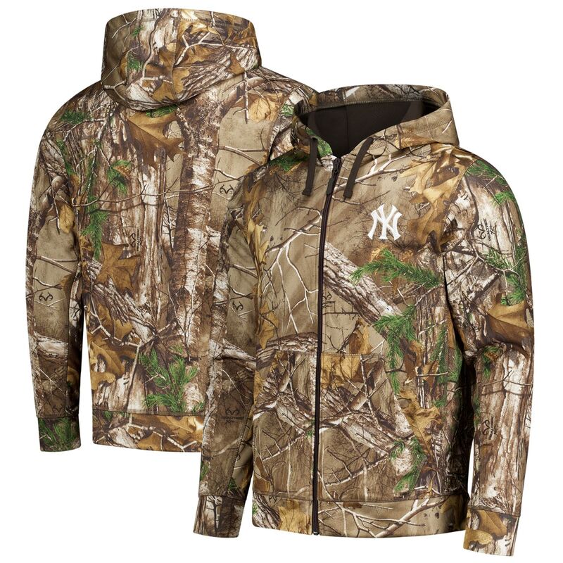 ダンブルック レディース トップス Tシャツ パーカー Men's Dunbrooke Camo New York Yankees Trophy Realtree Full-Zip Hoodie Ynk Green グリーン|ReVida 店