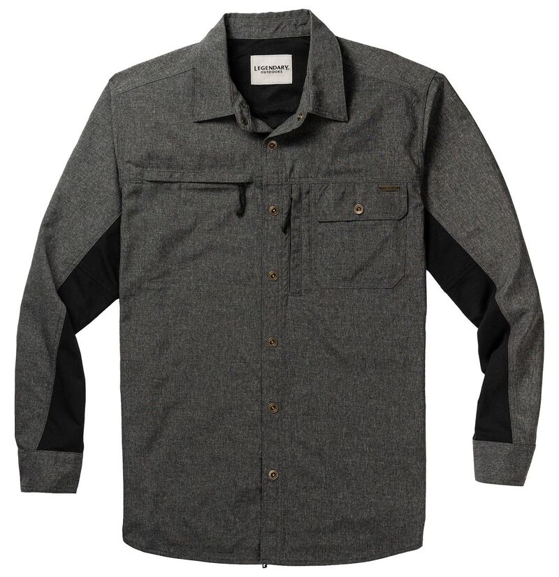 レジェンダリーホワイトテイルズ レディース トップス Tシャツ Men's Legendary Whitetails Quick Dry Moisture Wicking UPF 50+ Long Sleeve Fishing Shirt Coal｜ReVida 店