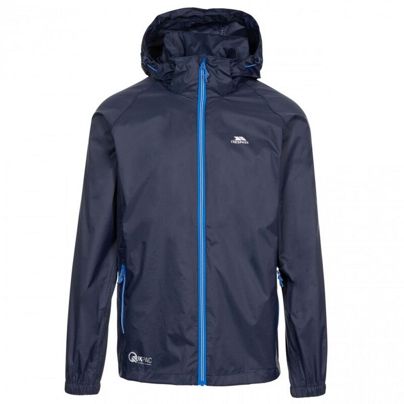 トレス通り手形 レディース アウター 上衣・上衣 Trespass Qikpac X Unisex Packaway Jacket Navy And Blue 米国海軍