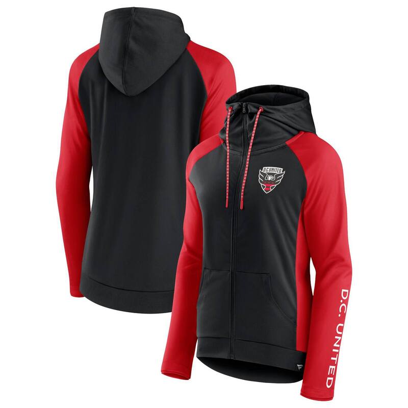 ファナティクス レディース アウター 上衣・上衣 パーカー Women\u0027s Fanatics Black/Red.C. United Iconic Raglan Full-Zip Hoodie Dcu Black 黒いこと