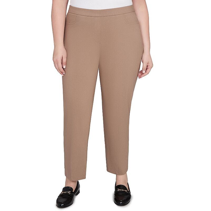 アルフレッド ダナー レディース ボトムス 心地好いズボン下 つけ加える大きさ Plusize Alfredunner Smooth Front Easy Fit Short Length Pants No Color