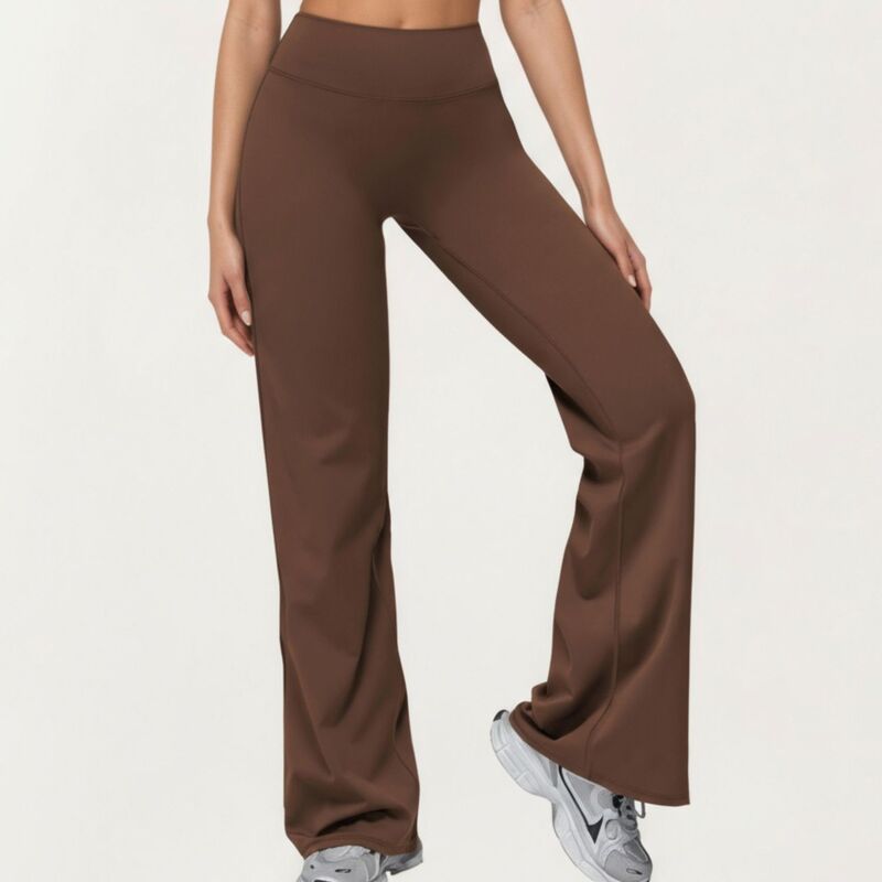 アンナカシ レディース ボトムス 心地好いズボン下 ご機嫌酉の方角 Anna-Kaci Women\u0027s High Waist Flare Yoga Pants with Stretch Fabric and Smooth Compression Fit Brown 赤銅色