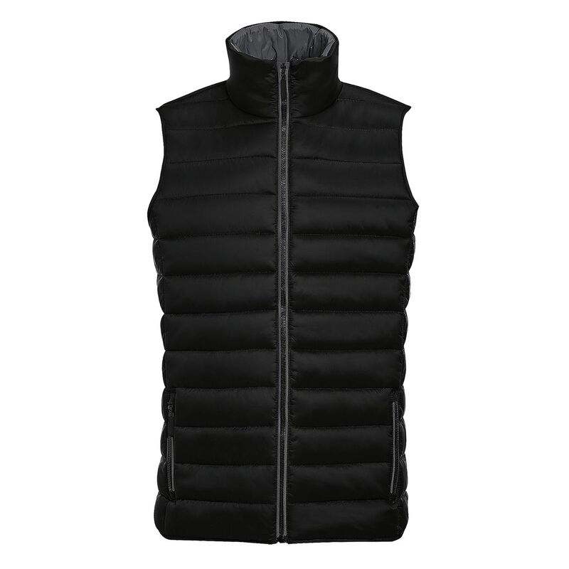ソルズ レディース アウター 上衣・上衣 ジレ SOLS Mens Wave Padded Waterepellent Bodywarmer/Gilet Black 黒いこと