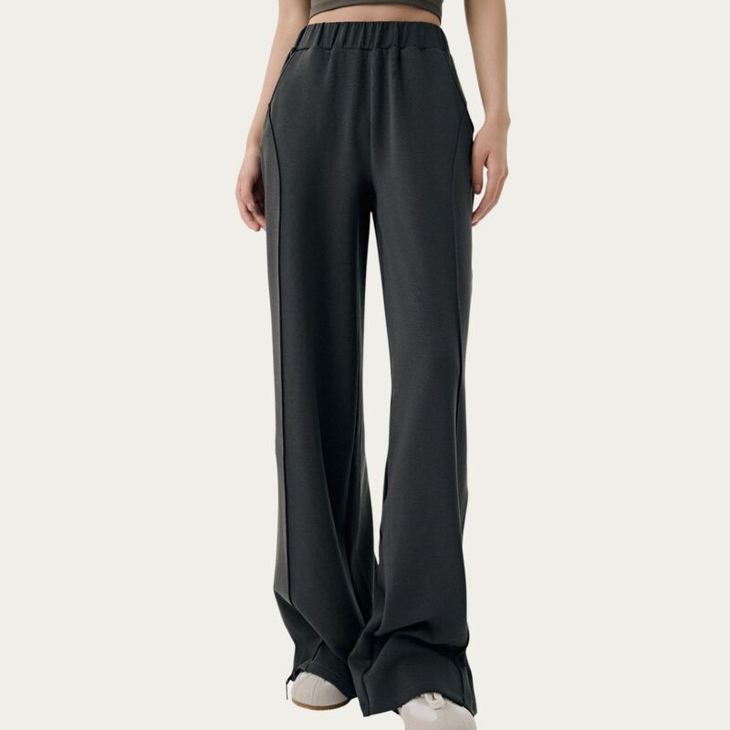 アンナカシ レディース ボトムス 心地好いズボン下 ワイドレッグ ご機嫌酉の方角 Anna-Kaci Women\u0027s High Waist Wide Leg Pants with Soft Stretch Fabric Relaxed Flowing Silhouette Gray 薄墨色