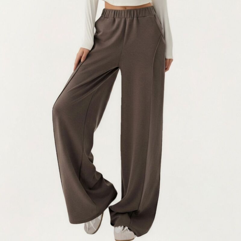 アンナカシ レディース ボトムス 心地好いズボン下 ワイドレッグ ご機嫌酉の方角 Anna-Kaci Women\u0027s High Waist Wide Leg Pants with Soft Stretch Fabric Relaxed Flowing Silhouette Khaki カーキ