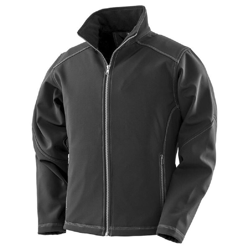 リザルト レディース アウター 上衣・上衣 Result Womens/Ladies Work-Guard Softshell Jacket Black 黒いこと