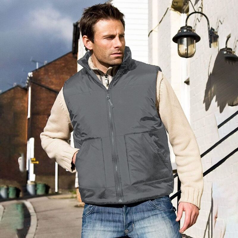 リザルト レディース アウター 上衣・上衣 フリース Result Fleece Lined Bodywarmer Waterepellent Windproof Jacket Dark Grey 薄墨色