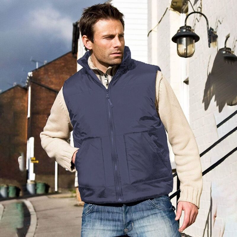リザルト レディース アウター 上衣・上衣 フリース Result Fleece Lined Bodywarmer Waterepellent Windproof Jacket Navy Blue 米国海軍