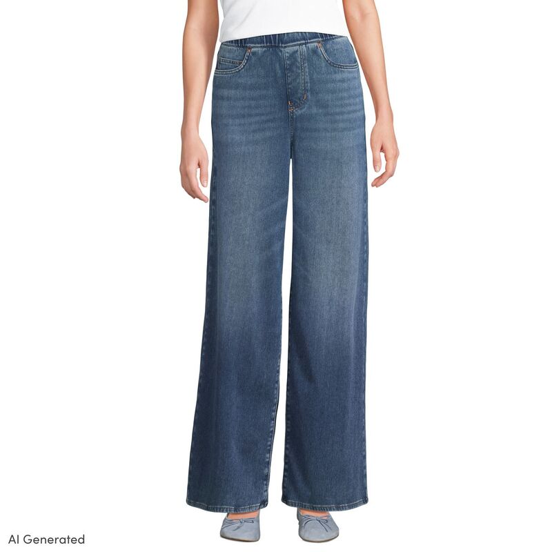 ランズ挙げ句の果て レディース ボトムス ジーンズズボン下 ワイドレッグ トール デニム Women\u0027s Tallands\u0027 End High Rise Wide Leg Jeans Indigo Tide Blue インディゴ