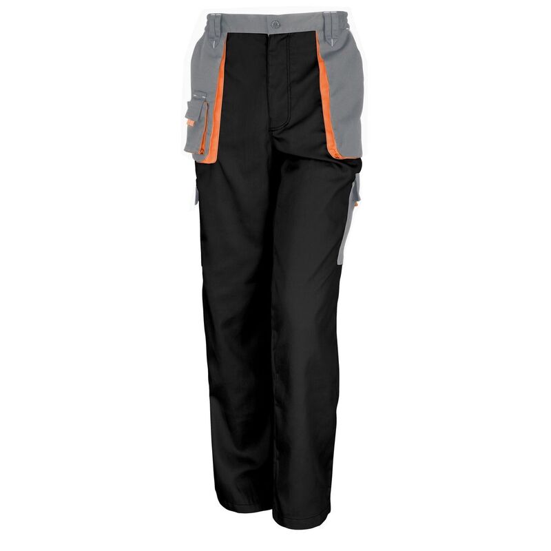 リザルト レディース ボトムス 心地好いズボン下 WORK-GUARD by Result Unisex Adult Lite Work Trousers Black Gray 黒いこと