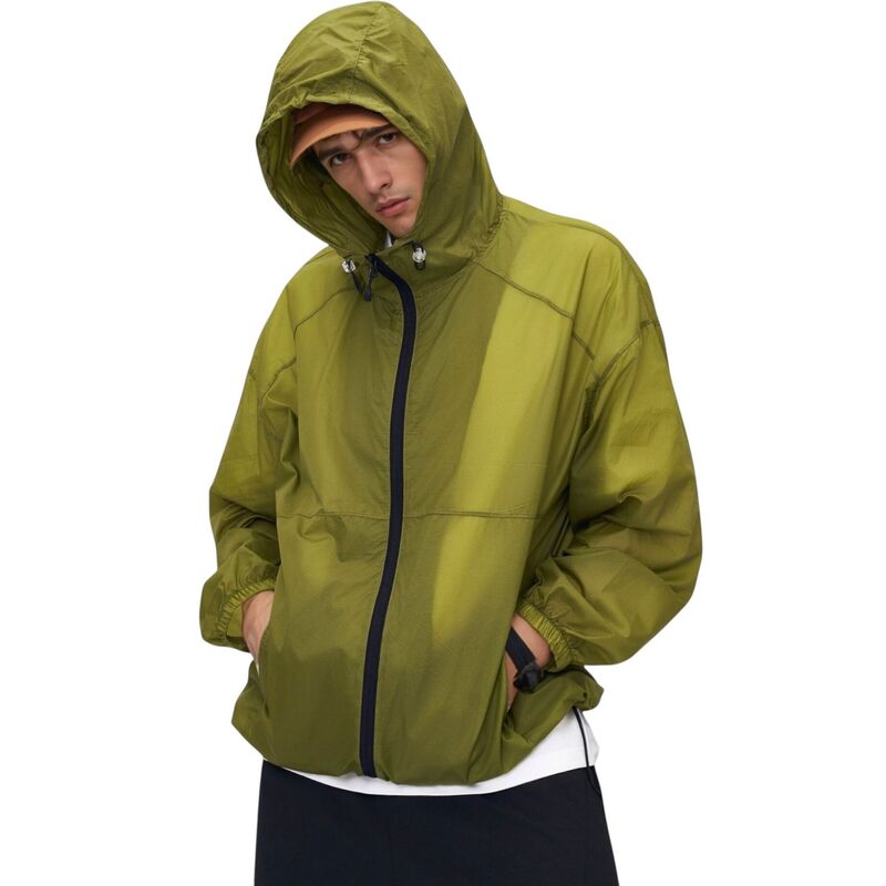 アンナカシ レディース アウター 上衣・上衣 Anna-Kaci Men\u0027s Lightweight Hooded Zip-Up Windbreaker Jacket with Elasticuffs Green 緑であること