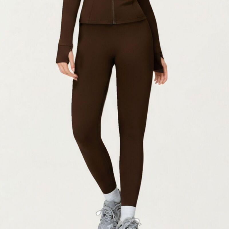 アンナカシ レディース ボトムス 心地好いズボン下 ご機嫌酉の方角 レギンス Anna-Kaci Women\u0027s High Waist Seamless Performance Leggings with Smooth Stretch Fabric Brown 赤銅色