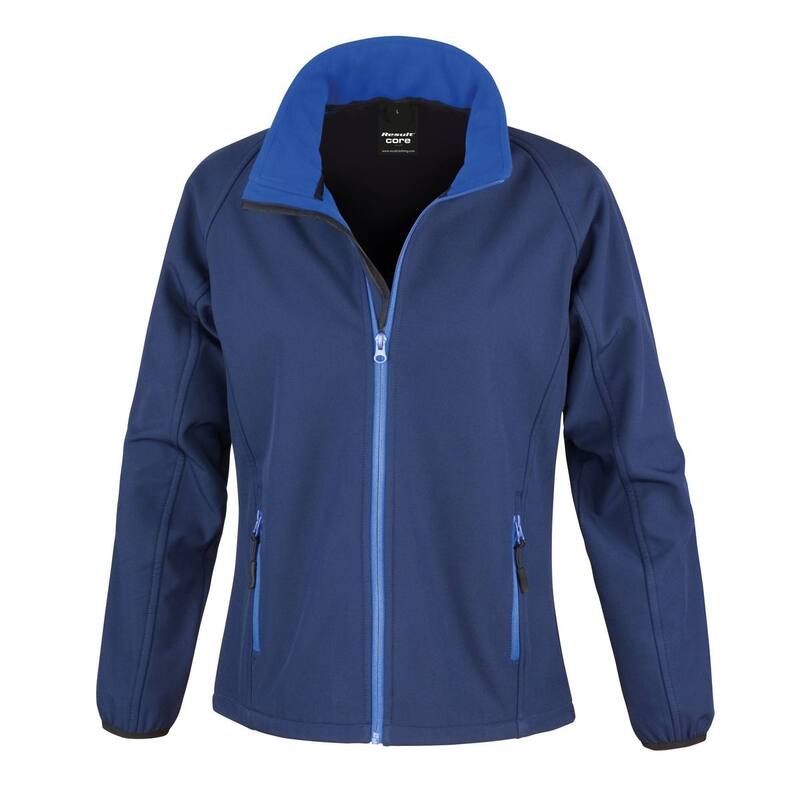リザルト レディース アウター 上衣・上衣 刷り上げる Result Womens/Ladies Core Printable Softshell Jacket Navy And Royal 米国海軍
