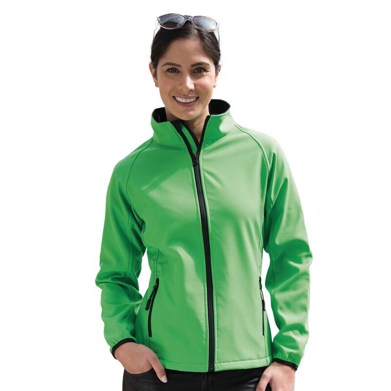 リザルト レディース アウター 上衣・上衣 刷り上げる Result Mens Core Printable Softshell Jacket Vivid Green 緑であること