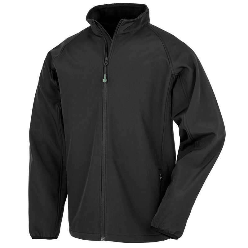 リザルト レディース アウター 上衣・上衣 刷り上げる Result Genuine Mens Printable Soft Shell Jacket Black 黒いこと