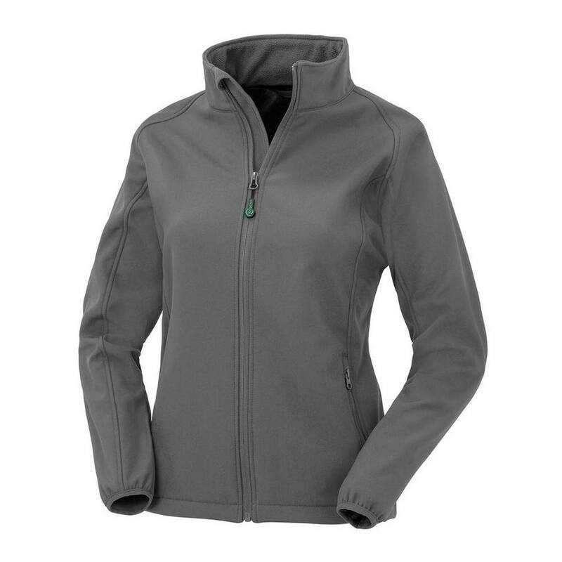 リザルト レディース アウター 上衣・上衣 刷り上げる Result Genuine Womens/Ladiesoftshell Printable Jacket Workguard Grey 薄墨色