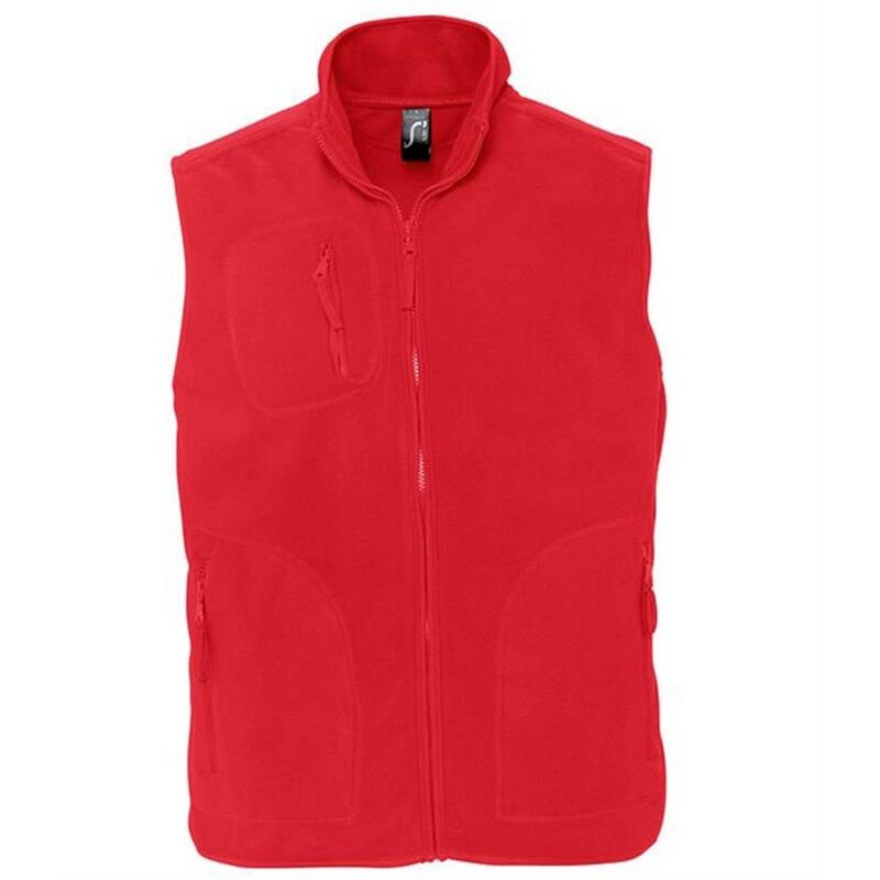 ソルズ レディース アウター 上衣・上衣 ジレ フリース SOLS Unisex Adult Norway Fleece Gilet Red 赤いこと