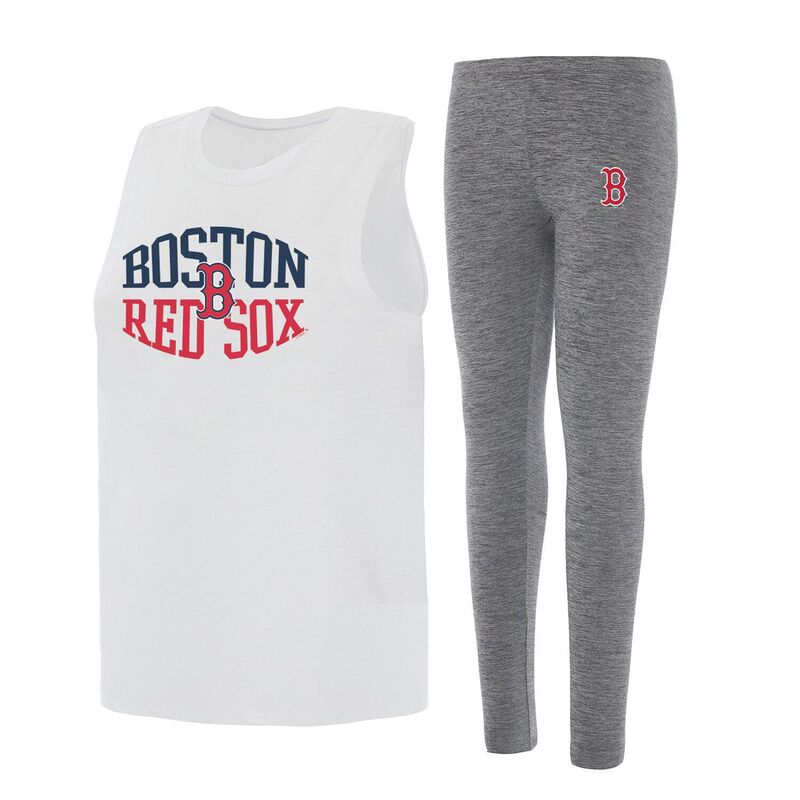 アンブランデッド レディース アンダーお召しもの ナイト爵お召しもの レギンス Unbranded Women\u0027s Conceptsport Charcoal/White Boston Red Sox Contend Tank \u0026 Leggingset Rsx Charco 白いこと