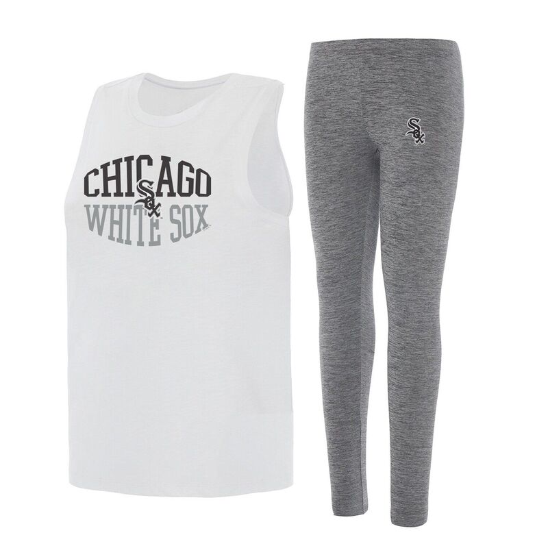 アンブランデッド レディース アンダーお召しもの ナイト爵お召しもの レギンス Unbranded Women\u0027s Conceptsport Charcoal/White Chicago White Sox Contend Tank \u0026 Leggingset Sox Charco 白いこと