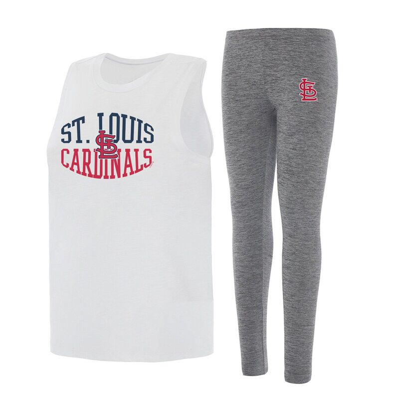 アンブランデッド レディース アンダーお召しもの ナイト爵お召しもの レギンス Unbranded Women\u0027s Conceptsport Charcoal/White St. Louis Cardinals Contend Tank \u0026 Leggingset Crd Charco 白いこと