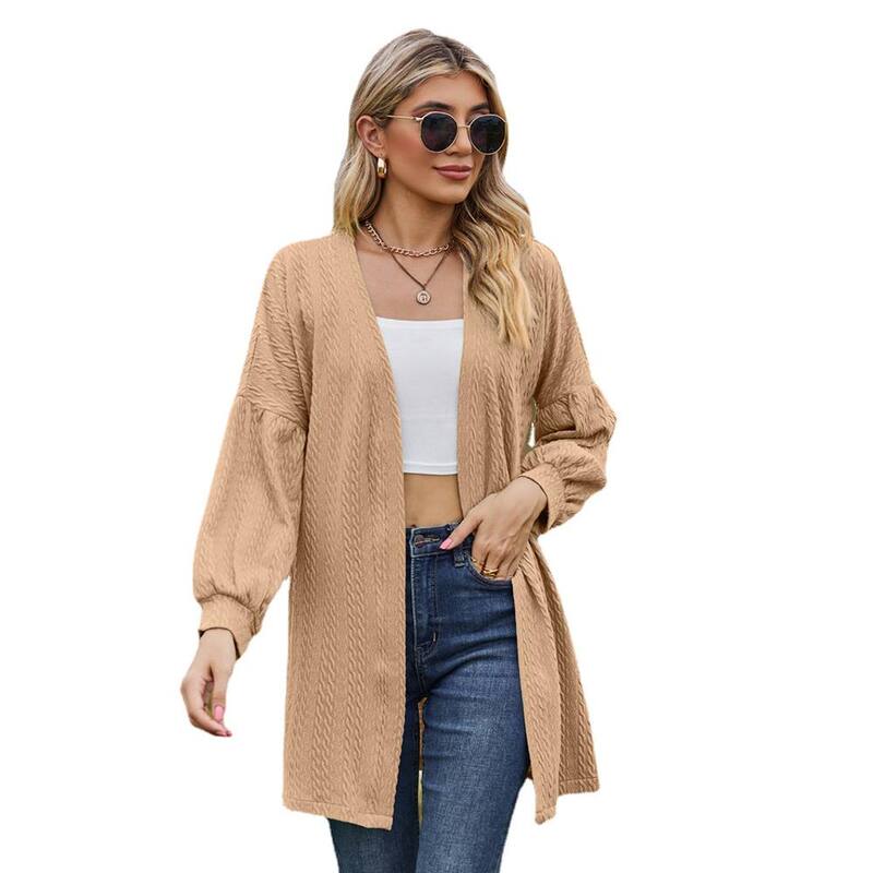ジョイジョイ レディース アウター 上衣・上衣 ジレー 編み物 JoyJoy Women\u0027s Elegant Knit Cardigan Solid Color Oversized Long Sleeversatile Casual Outerwear Light Khaki カーキ